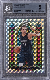 2019-20 Panini Mosaic #9 Luka Doncic Stained Glass - BGS MINT 9